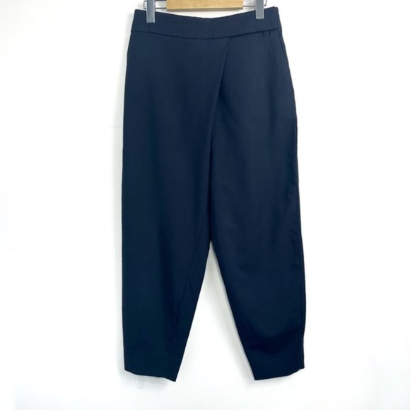 Aritzia Babaton Navy Dustin wool crop pant Sz 6 - Picture 3 of 6